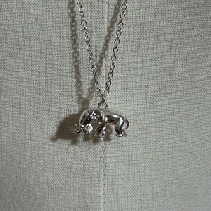 Elephant charm fashion necklace 32” long